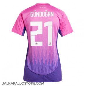 Saksa Ilkay Gundogan #21 Vieraspaita Naisten EM-Kisat 2024 Lyhythihainen